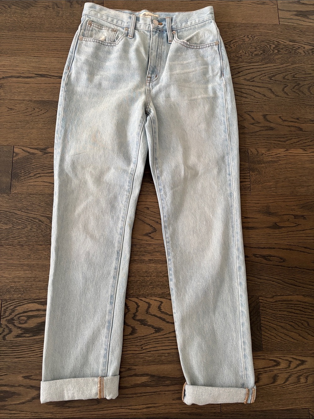 Madewell Light Wash Jeans Classic Straight Full Length size 26